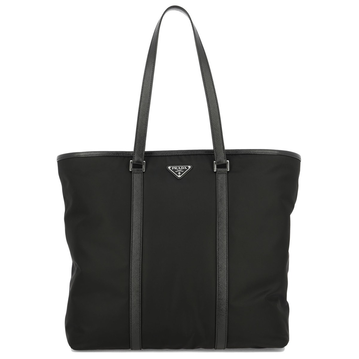 Prada Shopping Bag With Logo Black
